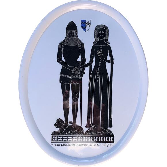 Rare Vintage Sir John/Lady Joan DE LA POLE Royal Family Melamine Serving Plate - Picture 2 of 8